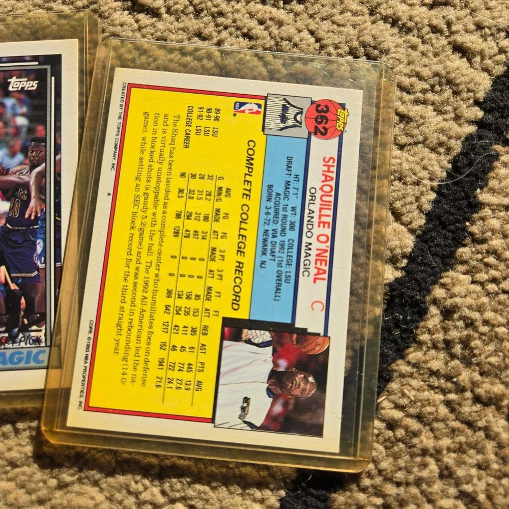 Topps shaquille neal
